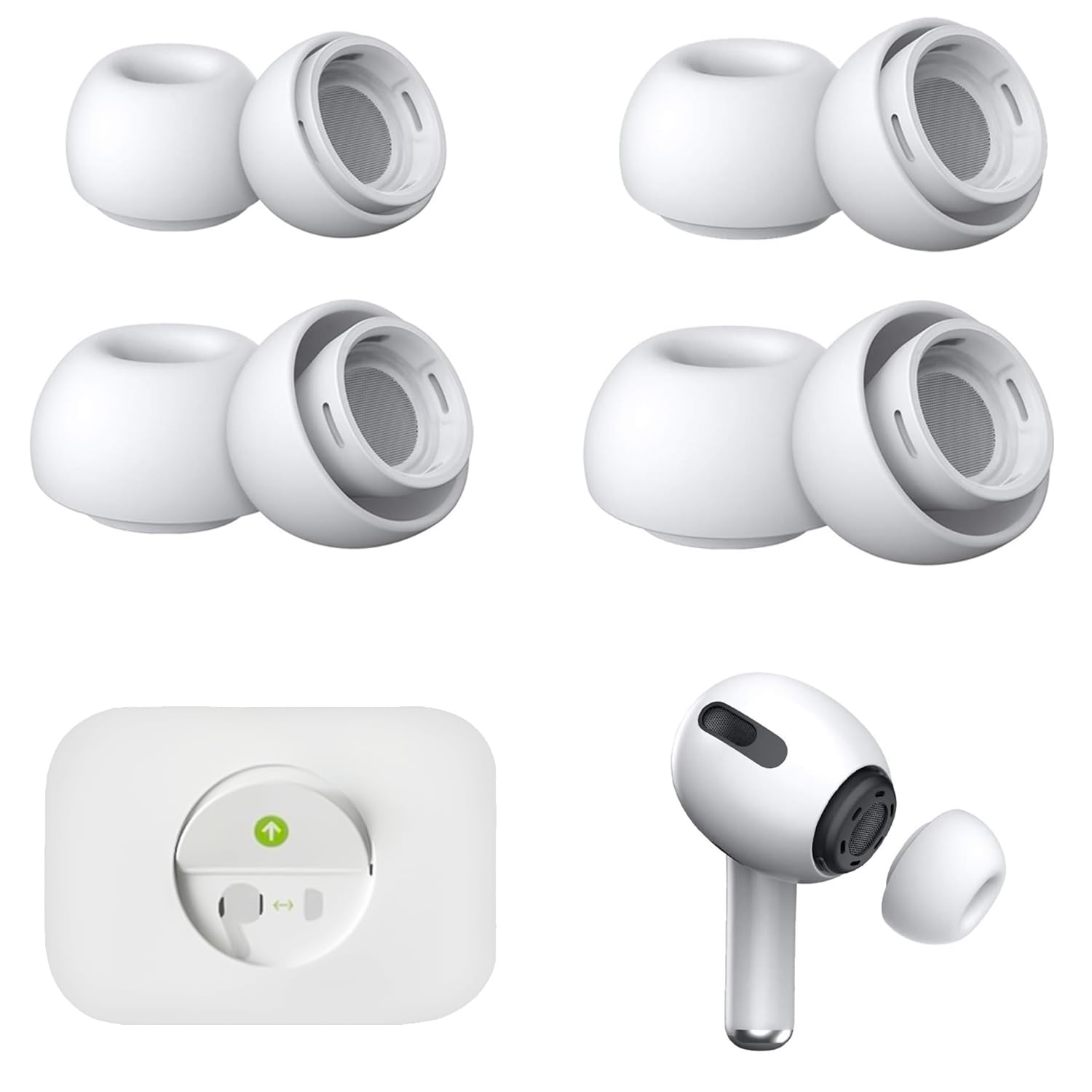 Amazon | AirPods Pro用 イヤーピースカバー（4ペアセット）第1/第2