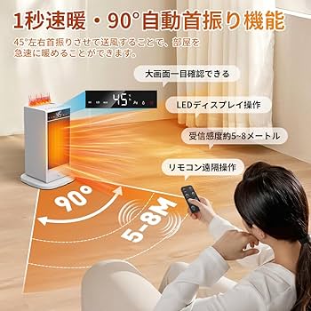 Amazon | 【2025日本初登場・セラミックヒーター・空気清浄機】AI知能
