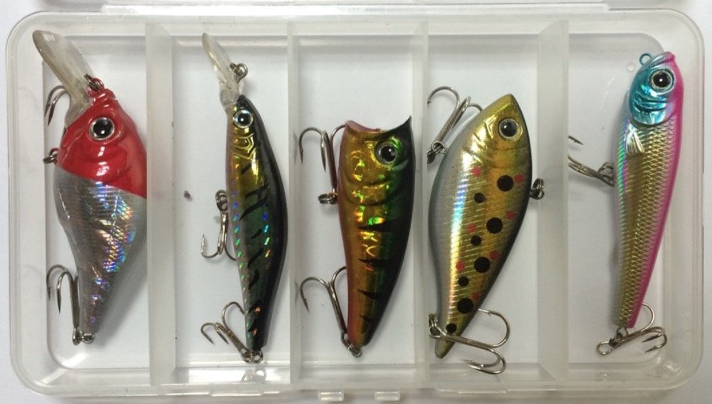 Amazon | Yoshikawa 5個 ルアーセット ポッパー バイブレーション