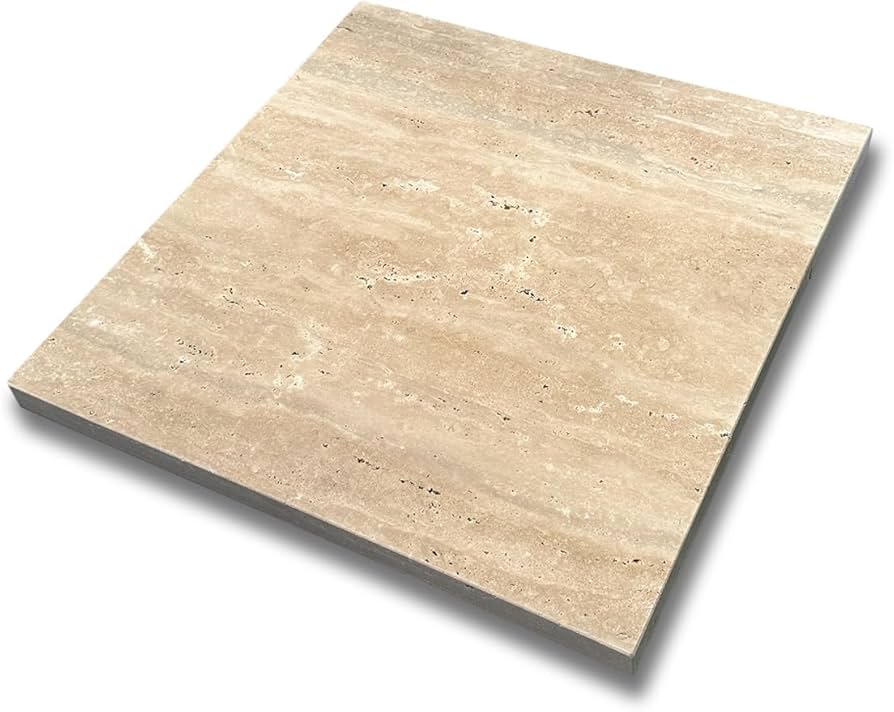 Amazon | 【高級天然大理石】 イタリア産 トラバーチン 約28mm厚 1面