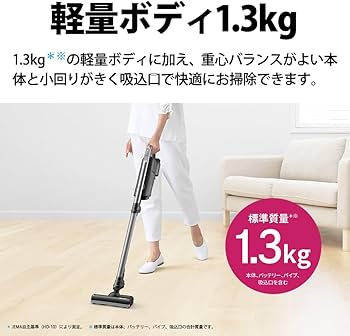 Amazon.co.jp: シャープ コードレス 掃除機 EC-KR1-B 軽量 紙パック式