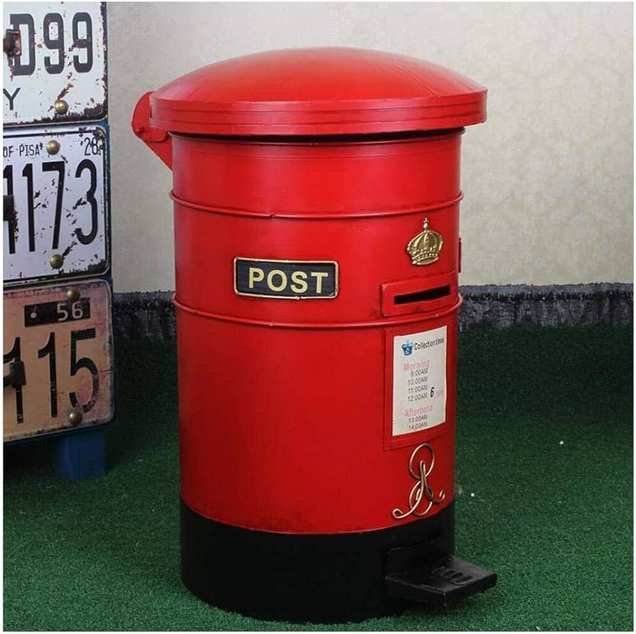 Amazon｜ZWJ-ゴミ箱 鉄のごみ箱アメリカンレトロ旧工業風鍛造