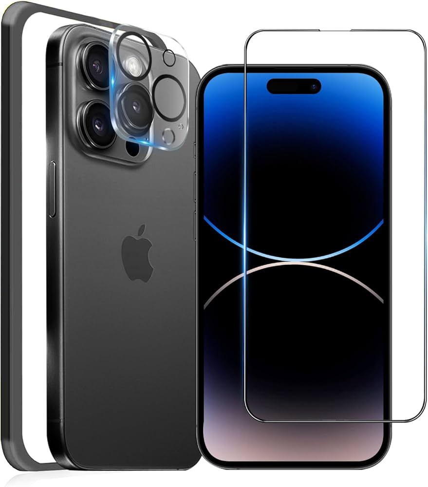 Amazon | MINIKA iPhone 14 Pro 用の ガラスフィルム 全面保護