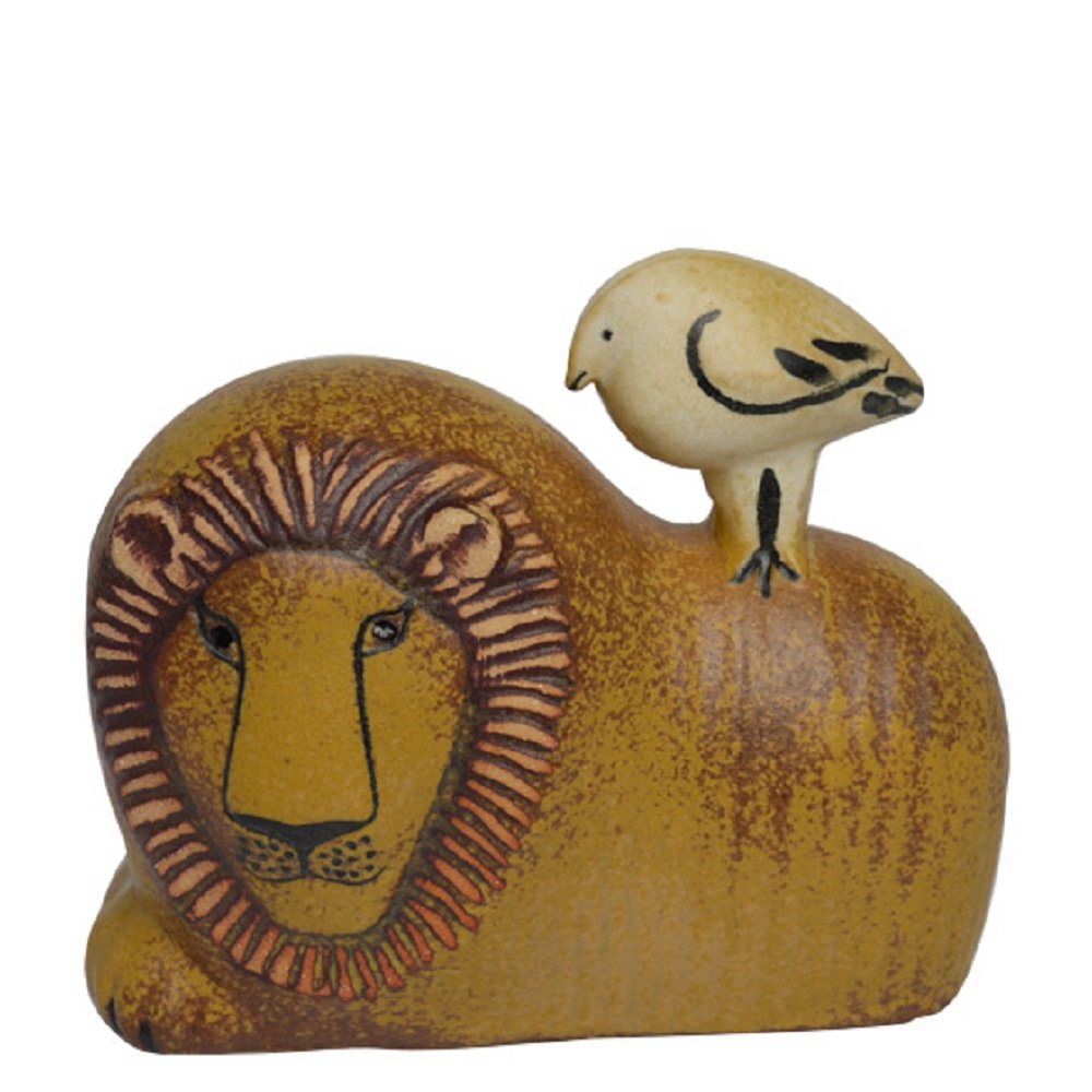 Amazon.co.jp: ［リサラーソン］Lisa Larson ライオン ウィズ バード