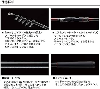 Amazon | ダイワ(DAIWA) チヌ・磯竿 銀狼 唯牙 AGS BIGONE 53 釣り竿