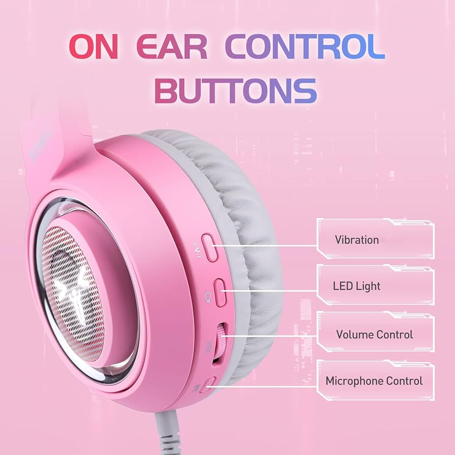 Amazon.co.jp: SOMIC G951-PINK ゲーミングヘッドセット ヘッドセット