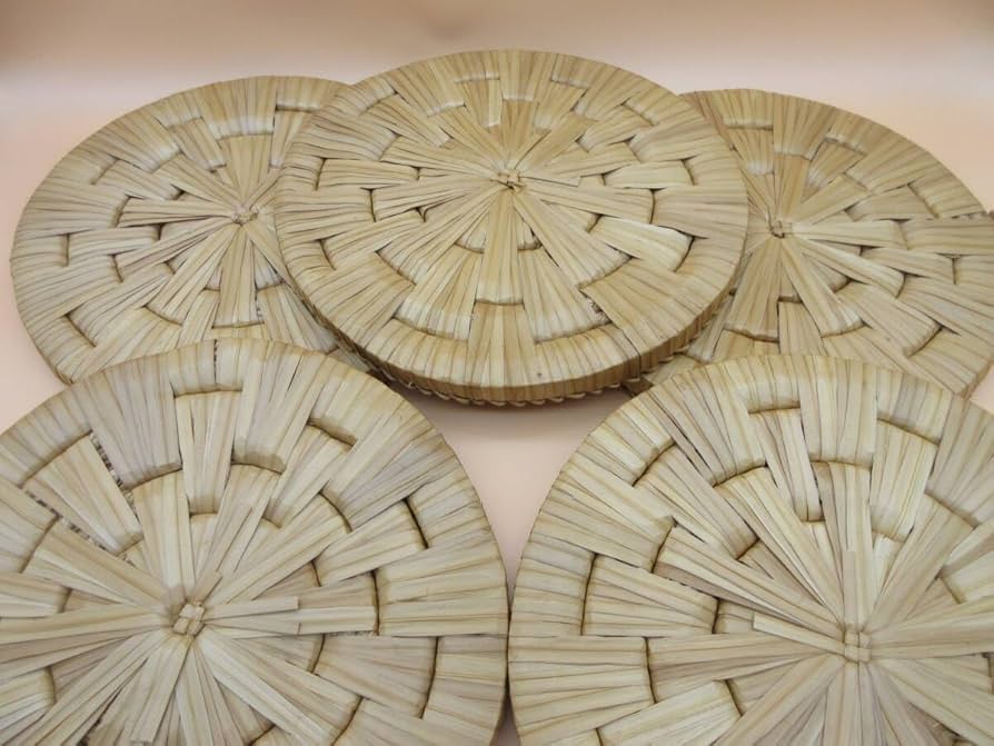 Amazon.co.jp: 円座菅製五枚茶道具茶室華道民芸 303 : ホーム＆キッチン