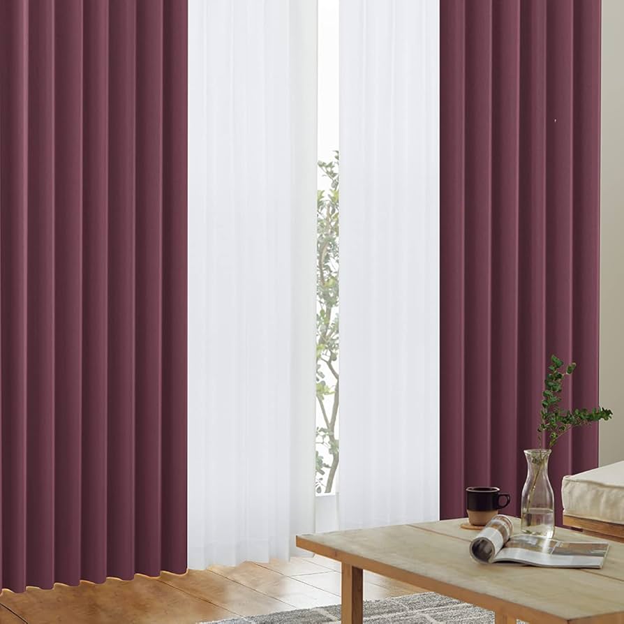 Amazon｜カーテンくれない 1級 遮光カーテン「K-wave-D-plain」セット