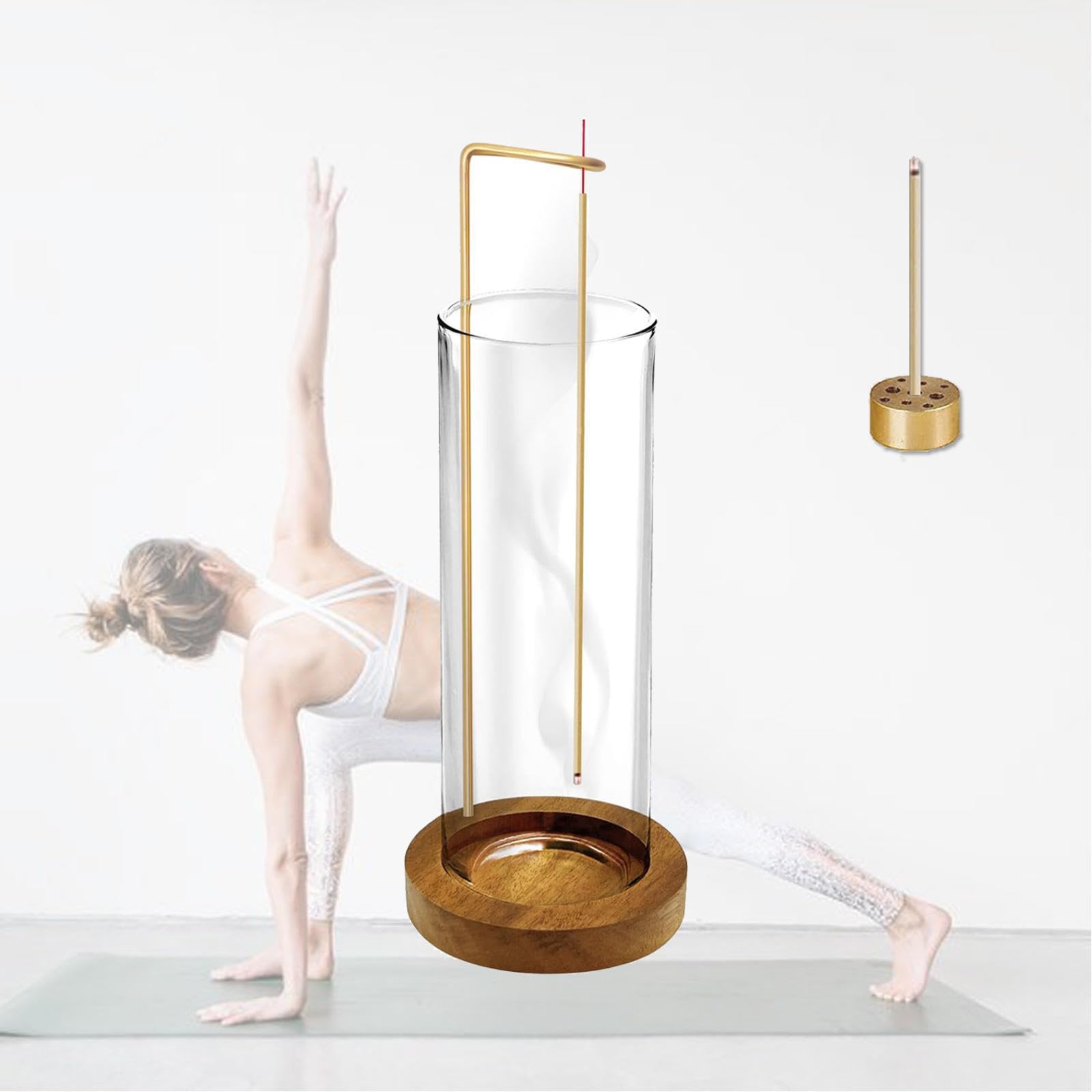 Amazon｜お香立て 灰がこぼれない, インセンスホルダー ガラス香皿