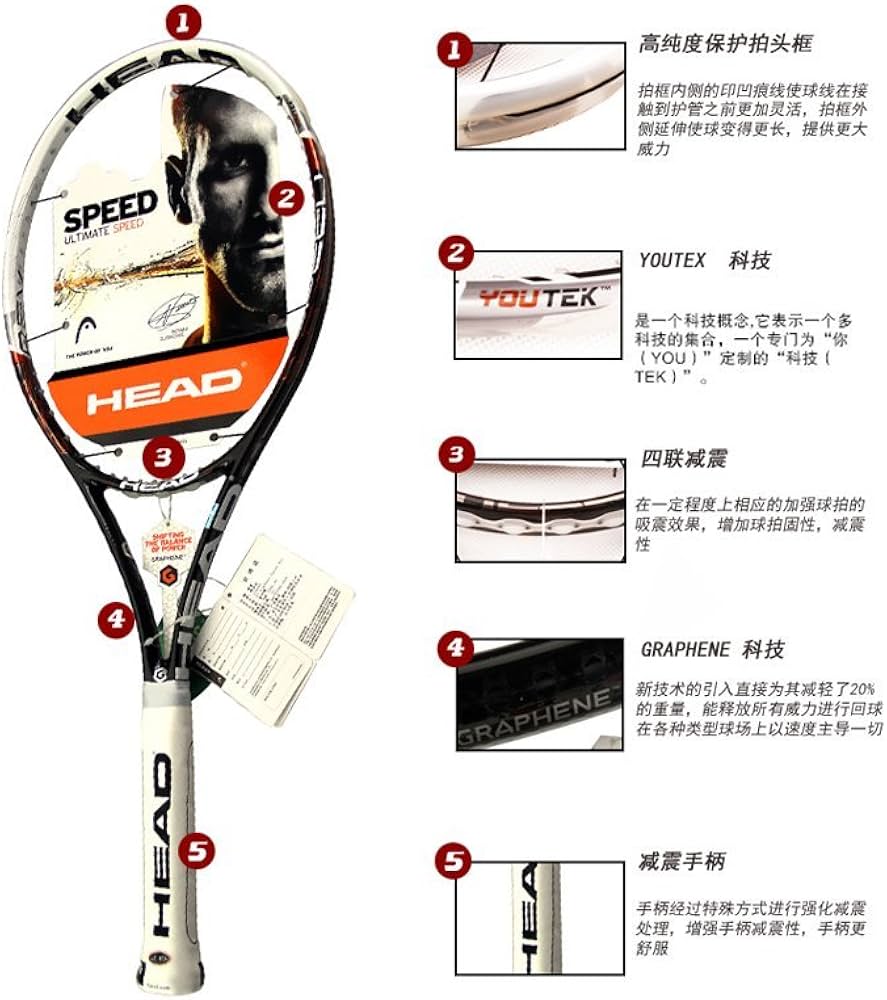 Amazon | HEAD Raquette de tennis Youtek Graphene Speed MP 16/19