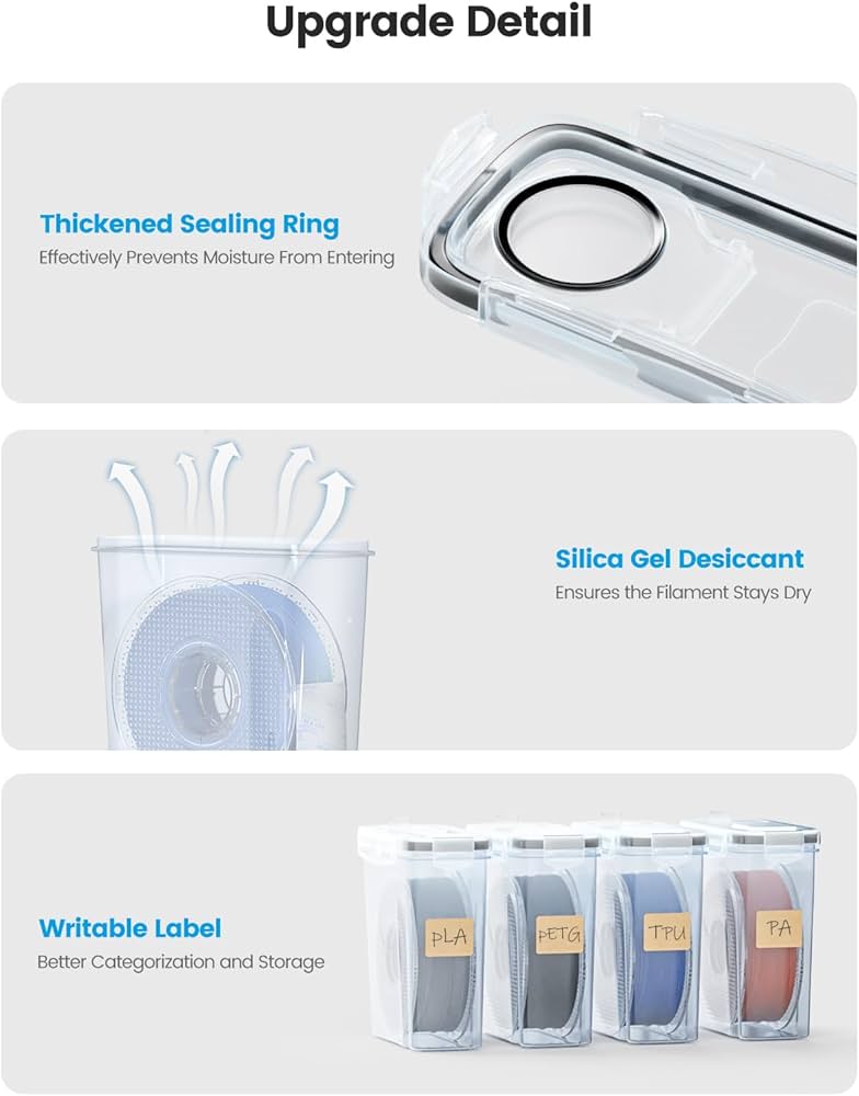 Amazon.co.jp: YOOPAI フィラメント収納ボックス 4個セット – 3D