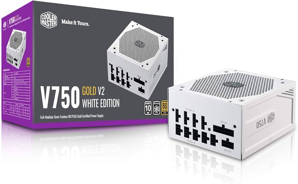 Amazon | Cooler Master CoolerMaster V750 GOLD V2 White Edition