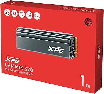Amazon | ADATA XPG GAMMIX S70 SSD PCIe Gen 4.0 x4 M.2 NVMe DRAM