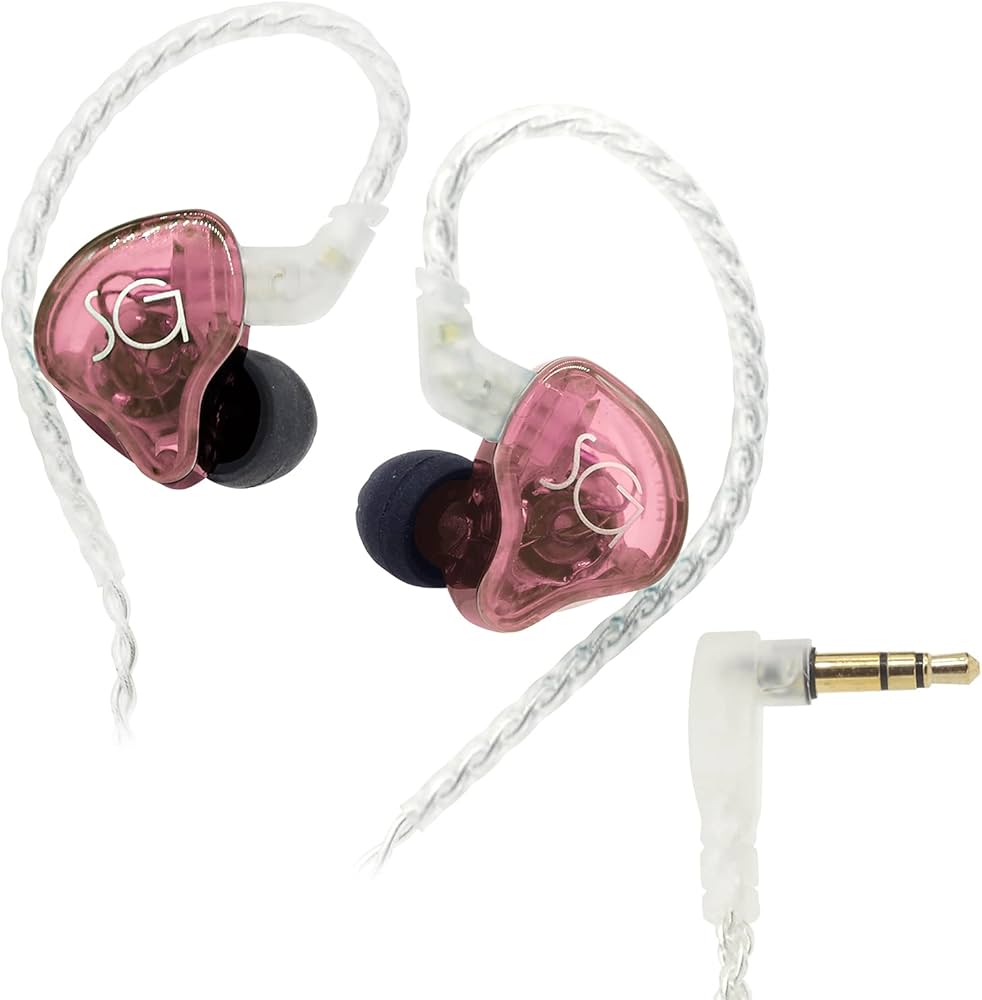 Amazon.co.jp: SoundsGood カナル型イヤホン ピンク 有線タイプ 1BA+