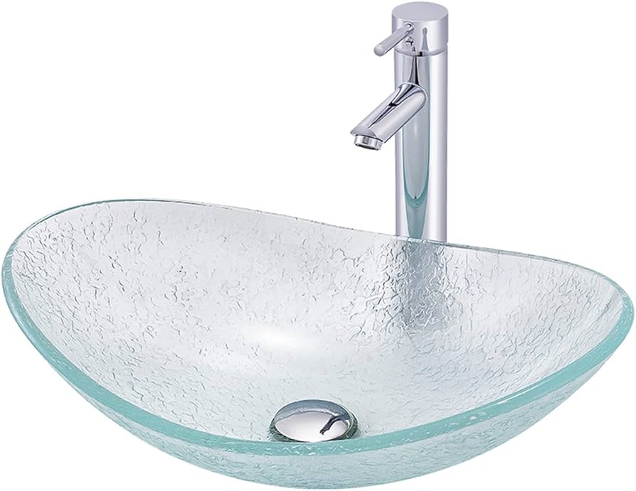 Amazon.co.jp: 洗面ボウル 透明な 強化ガラス製 洗面ボール 現代
