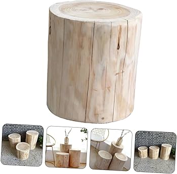 Amazon.co.jp: OFFSCH 芸術的な木製スツール 木の切り株の座席 丸太