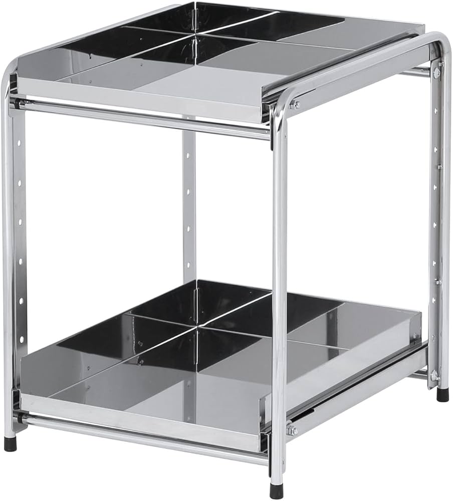 Amazon.co.jp: 川口工器 シンク下 スライドラック 日本製 (幅35cm 棚2