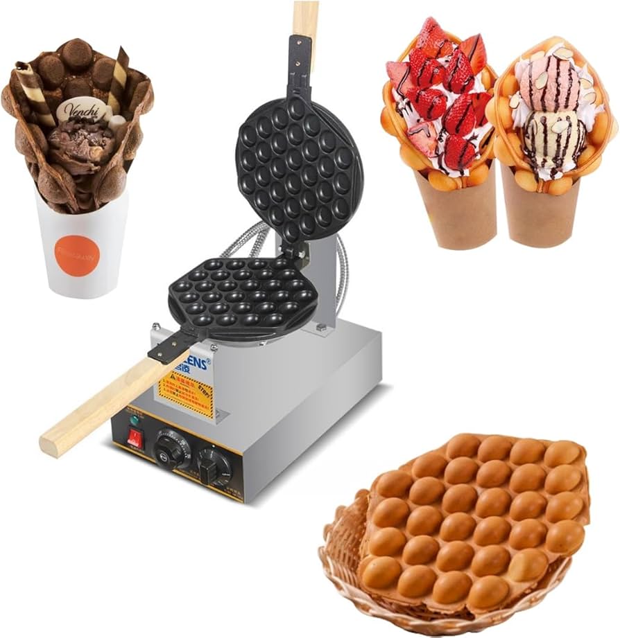 Amazon｜JOGIO 業務用バブルワッフルメーカー、1300ワットエッグバブル