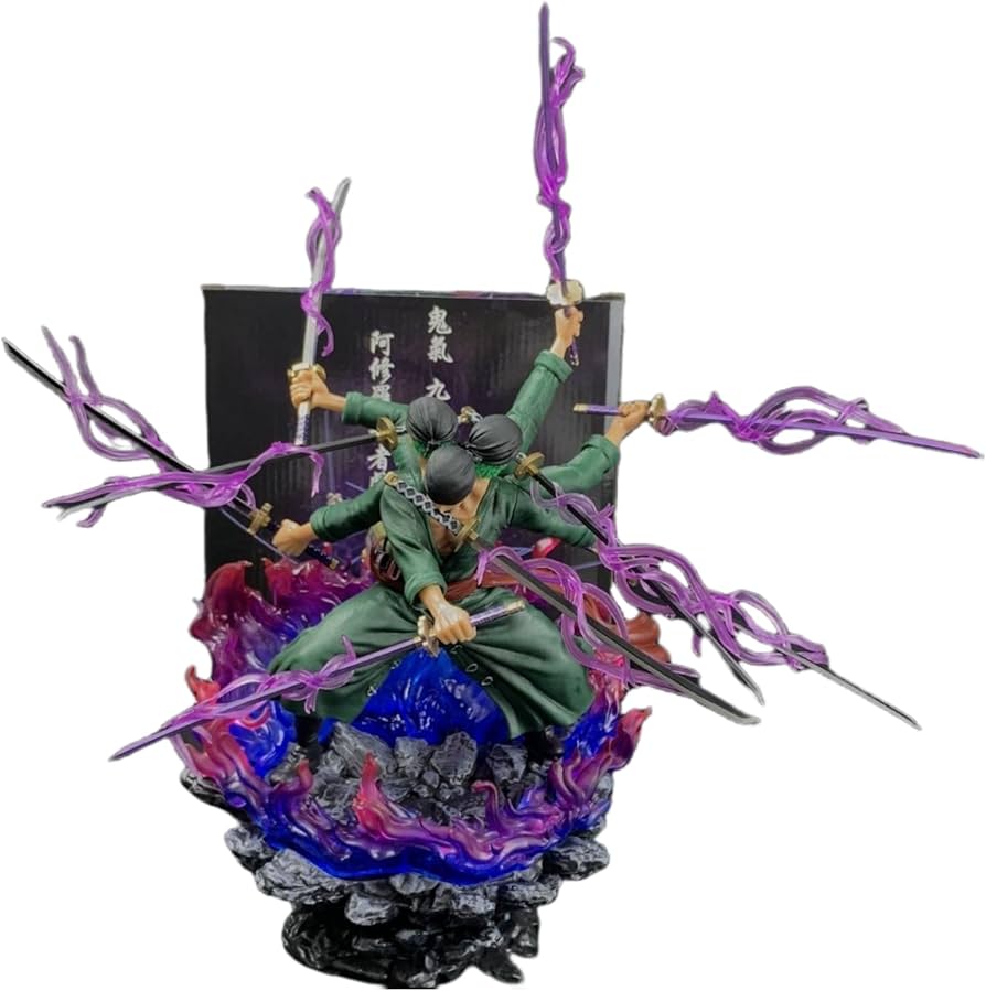 Amazon.com: zboivfg Anime Figure Roronoa Zoro Figure Three Heads