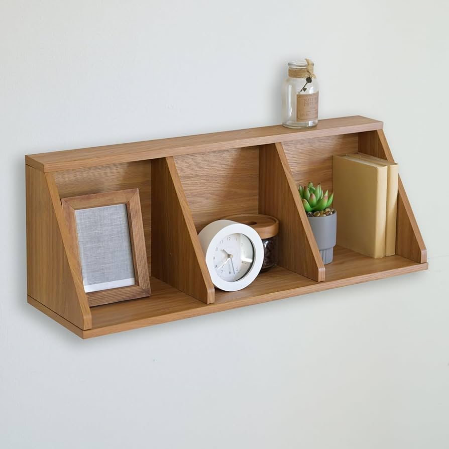 Amazon｜山善(YAMAZEN) ウォールシェルフ 壁掛け棚 3段ラック コーナー