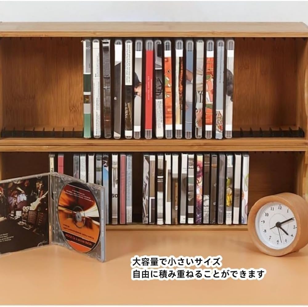 Amazon.co.jp: Guyyelt 収納ラック、木製収納ラック、ディスクラック