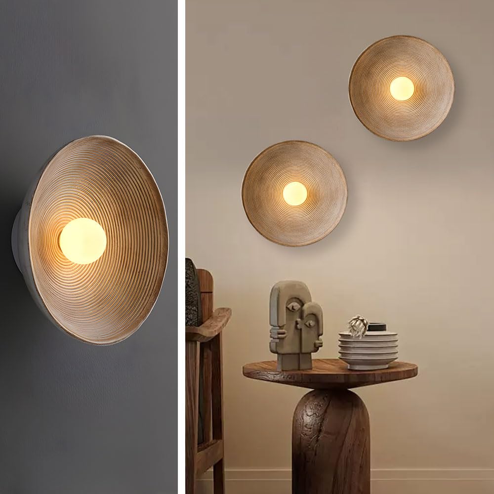 OROILUPU Retro Japanese Wall Sconce Set of 2 Wabi Sabi Wall Art
