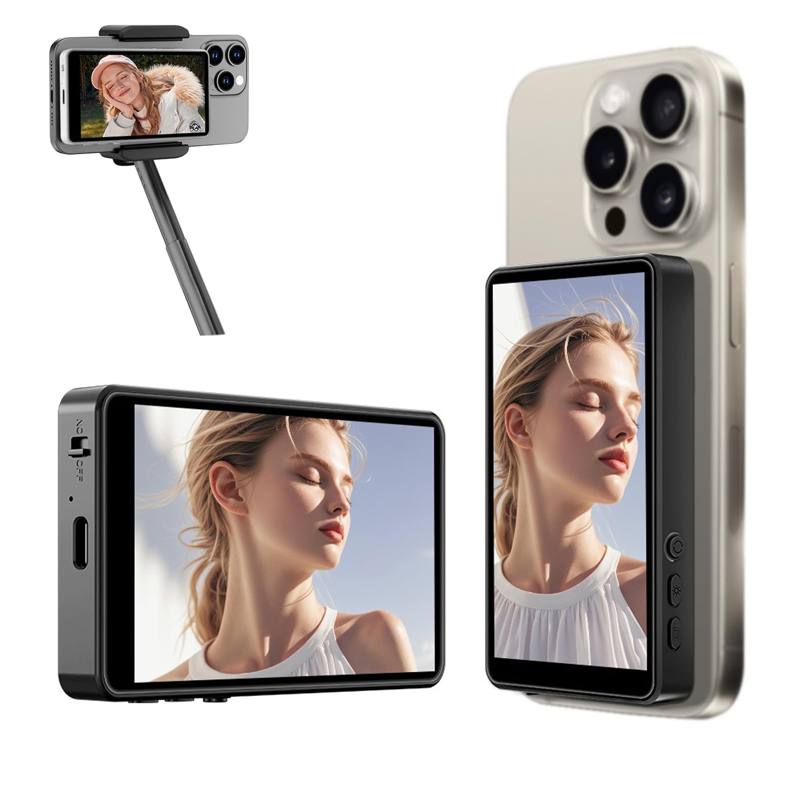 Amazon.co.jp: Selorr 自撮り モニター 4インチ超薄型Vlogモニター 4K