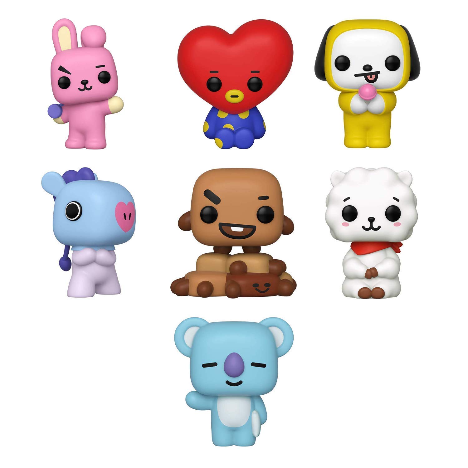 Funko Pop!: Bundle of 7: BT21 - Koya, RJ, Shooky, Mang, Chimmy