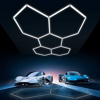 GOSLARLIT Hexagon LED Garage Light, 25 Pack LED Shop Ceiling Lamp