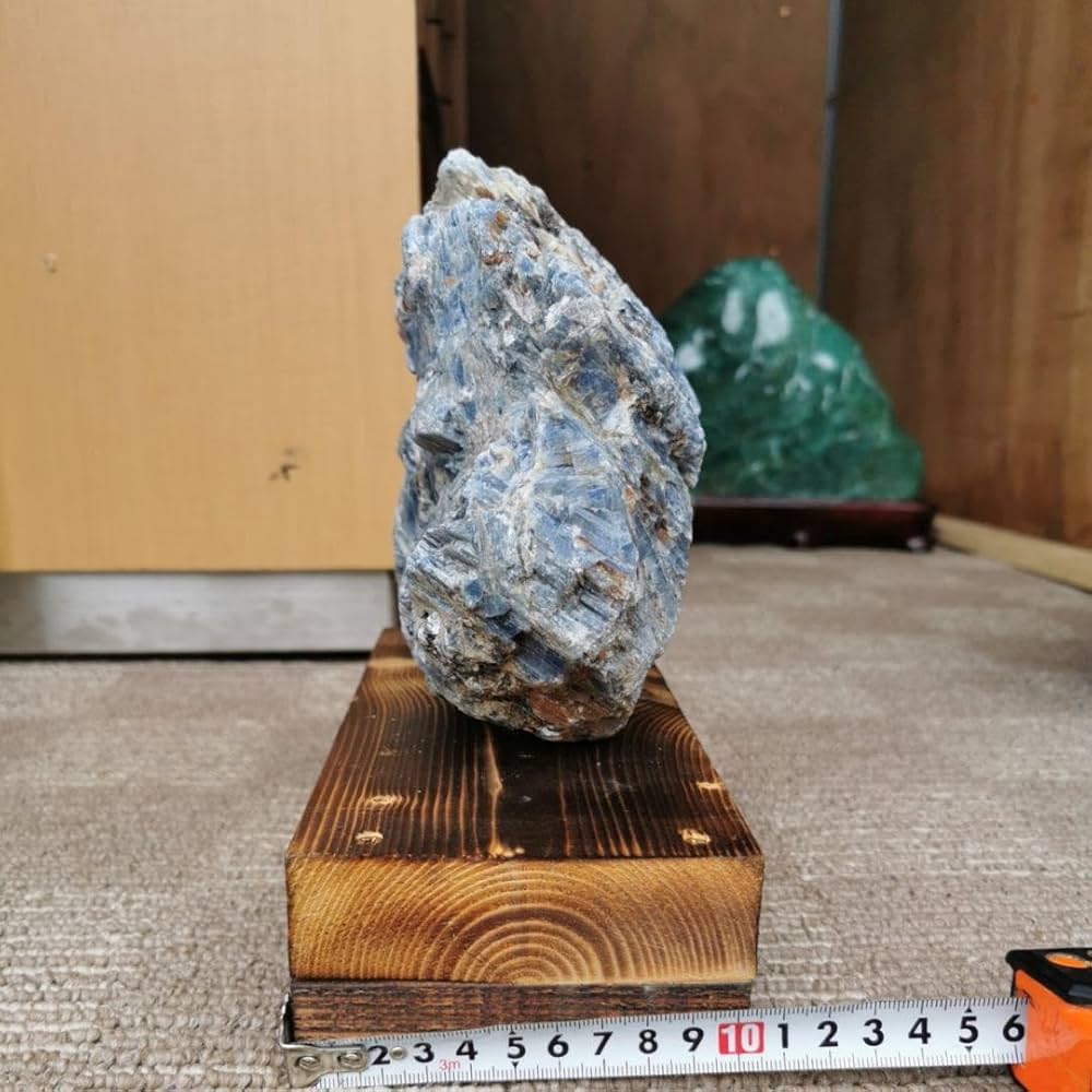 カイヤナイト原石3.7キロ鑑賞石石置物オブジェインテリア