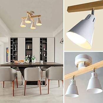 Amazon.co.jp : シーリングライト 4灯 ホワイト 60W形LED電球付き