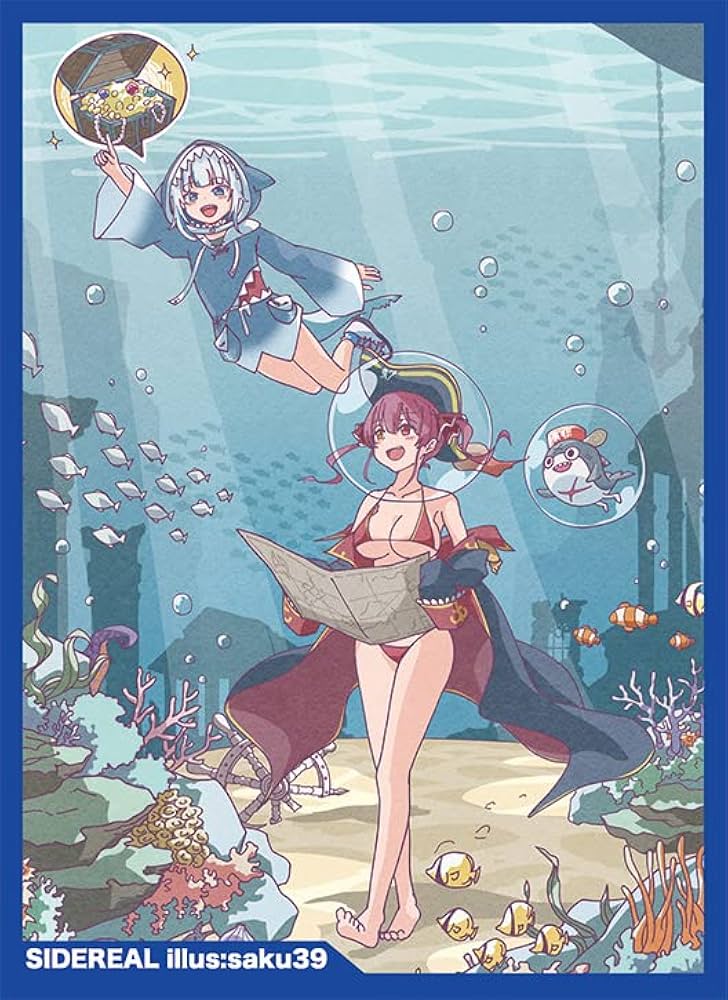 Amazon.co.jp: SIDEREAL ホロライブ カードスリーブ ☆『宝鐘マリン