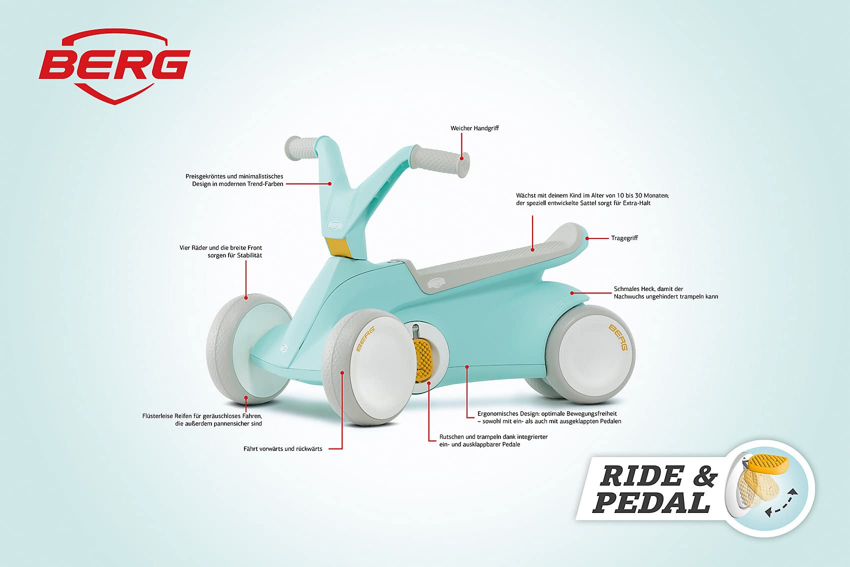 Amazon.co.jp: Berg GO2 - 2イン1プッシュペダル ゴーカート 10〜30