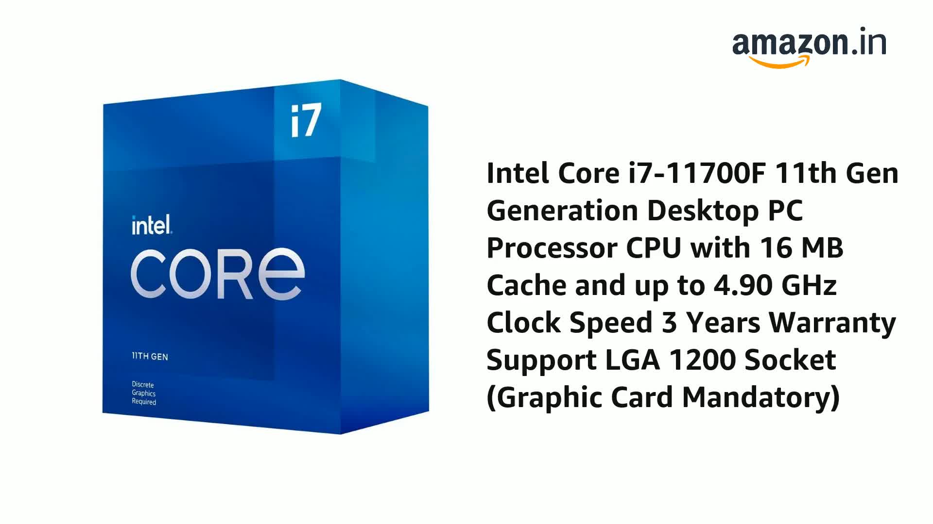 Amazon.in: Buy Intel Core i7-11700F 11th Gen Generation Desktop PC