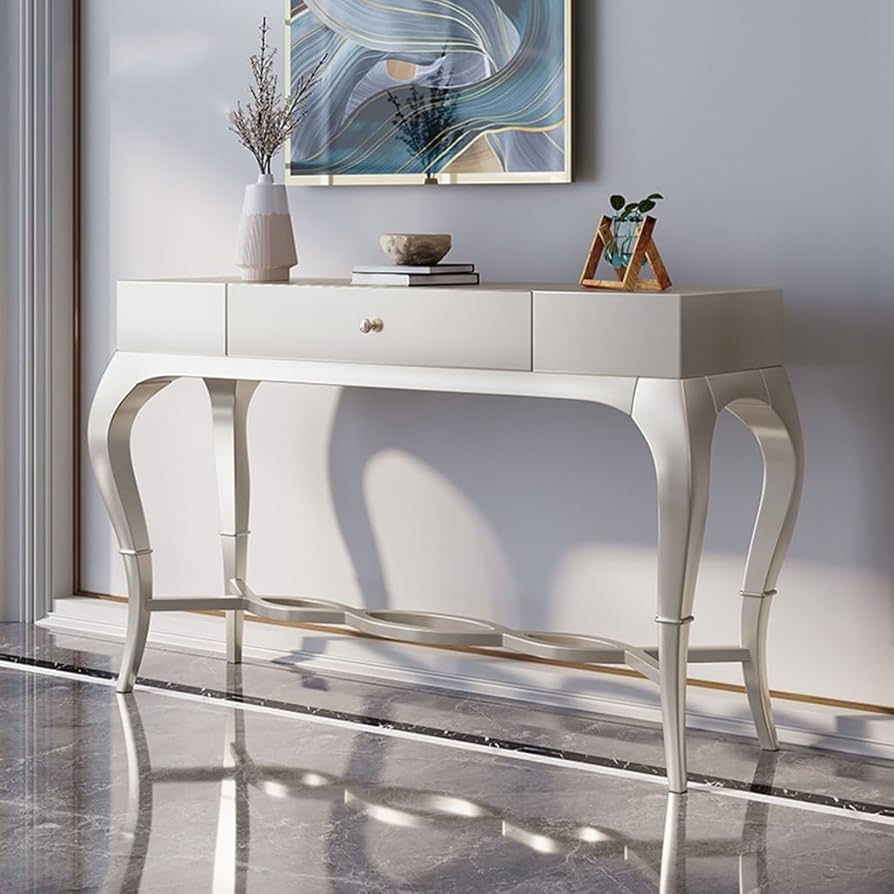 Amazon｜コンソールテーブル、引き出しとオープン収納棚付きコンソール