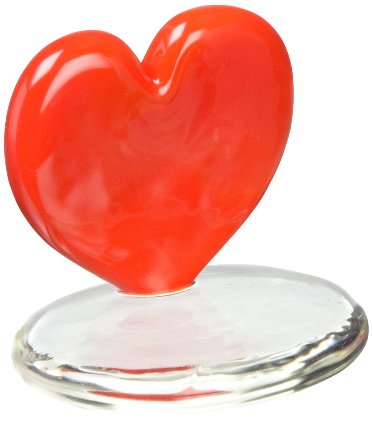 Amazon.co.jp: かわいい 手作り ガラス細工 ハートステーシ゛ レッド