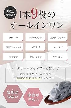 Amazon | KURUB クリームシャンプー 9役オールインワン クレイ