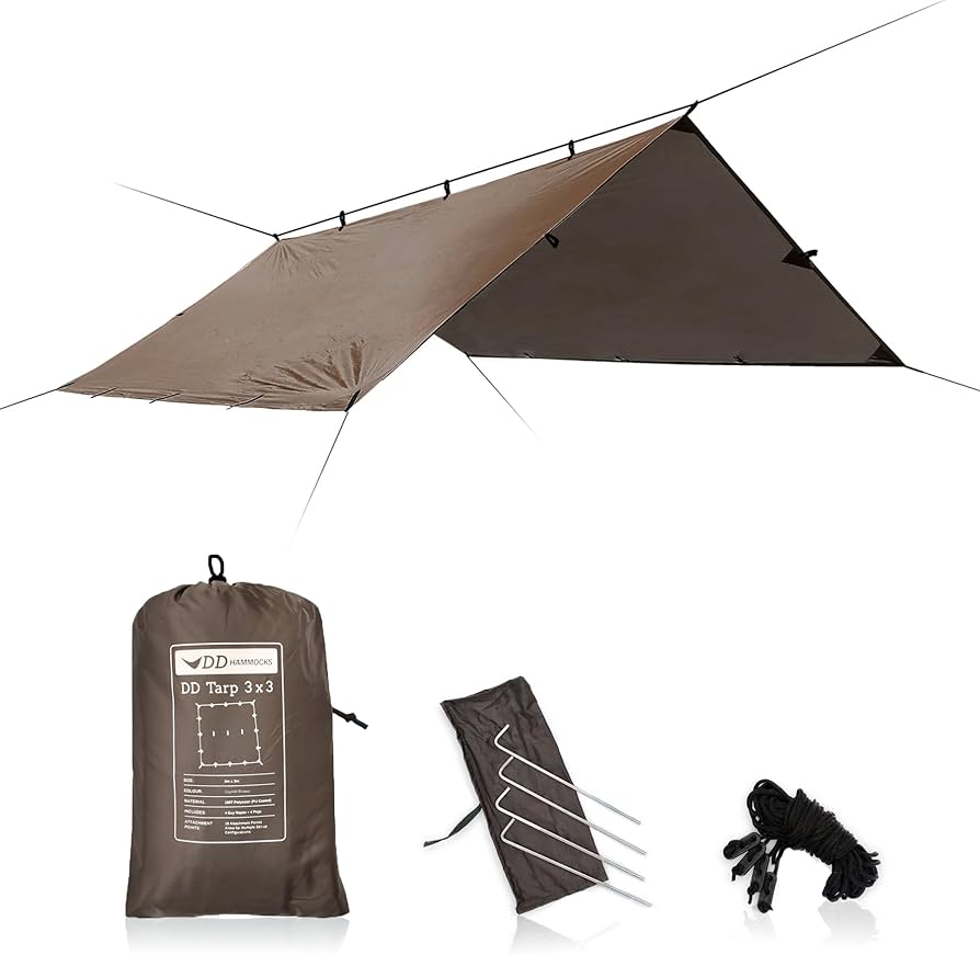 Amazon.com: DD Hammocks - DD Tarp 3x3 - Coyote Brown (10ft x 10ft