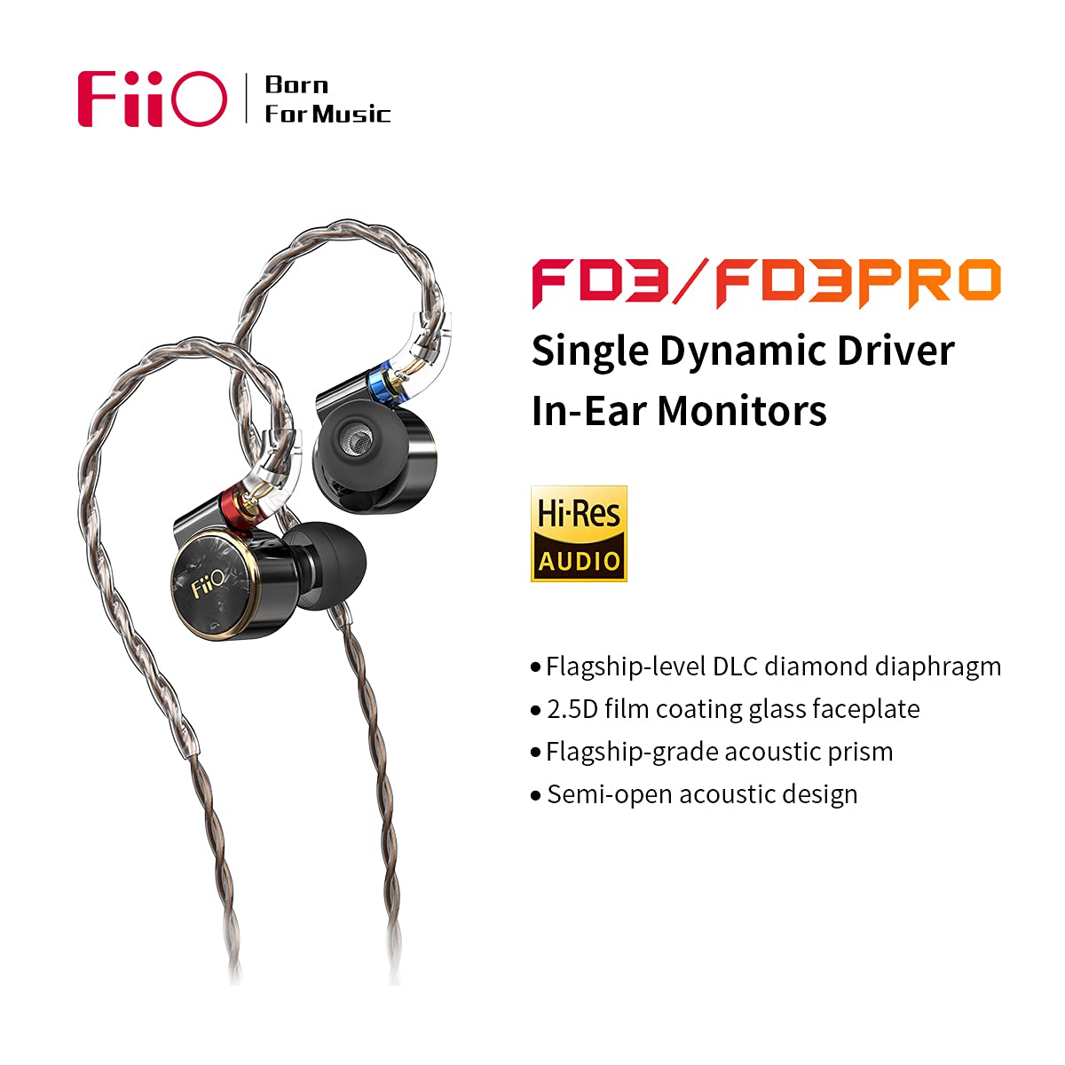 Amazon.com: FIIO FD3 PRO Earphones in-Ear Earbuds High Resolution