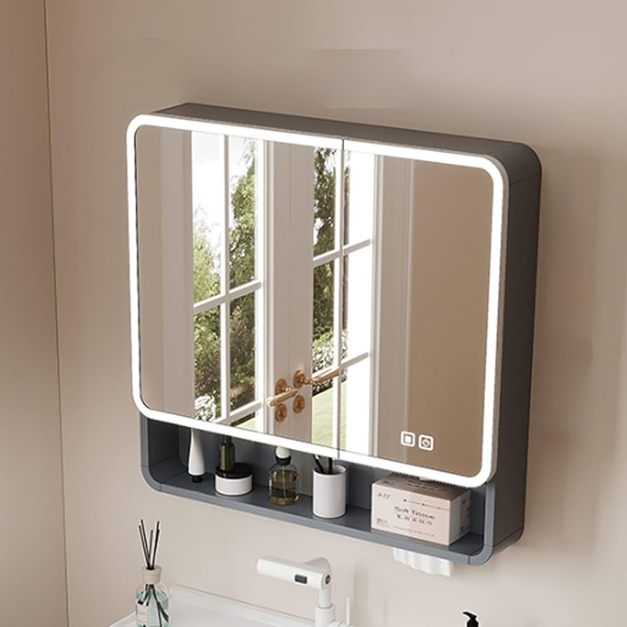 Amazon.co.jp: アルミニウムミラーキャビネット 洗面所 スリム,洗面台