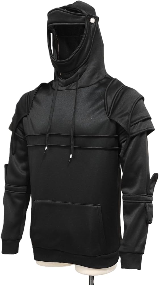 Amazon.com: Weixu Men Medieval Knight Hoodie Armor Sweatshirt