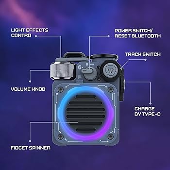 Amazon.com: Muzen Cyber Cube Bluetooth Speaker, Bluetooth 5.0