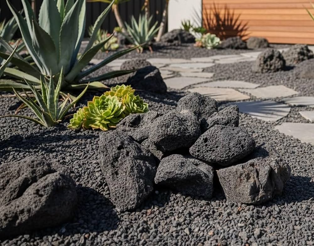 Amazon.co.jp: 溶岩石 黒 ゴロタ石 溶岩 ロックガーデン ブラック