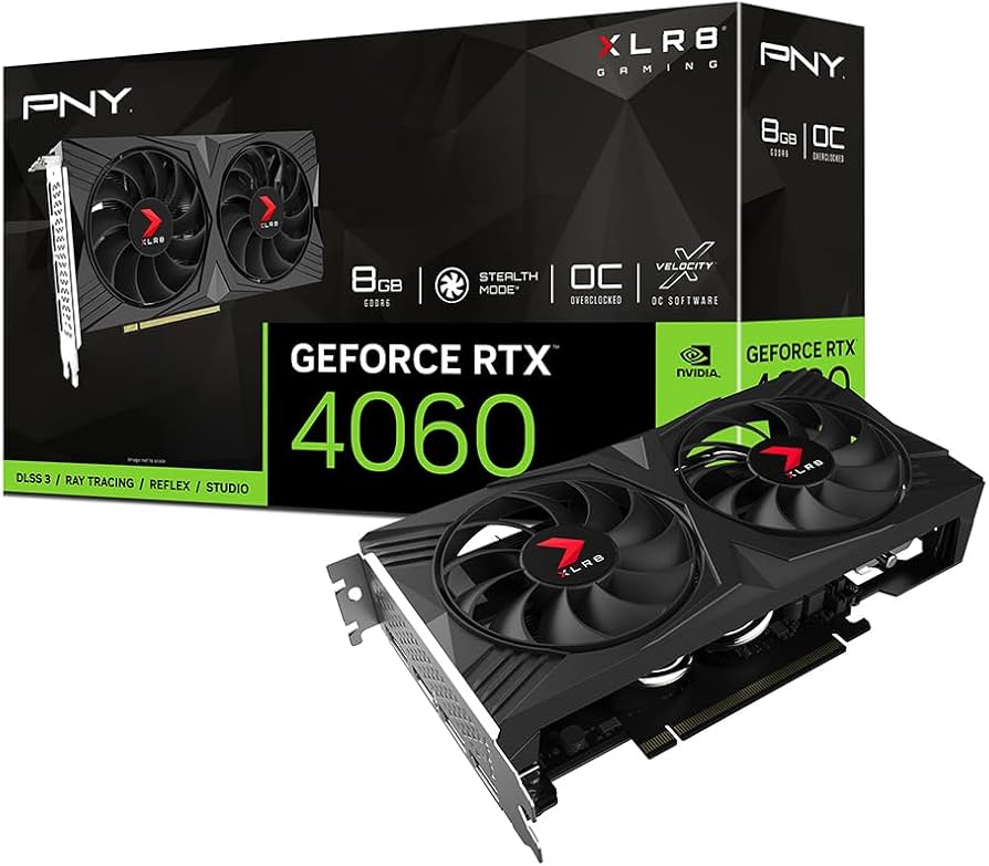 Amazon.com: PNY GeForce RTX™ 4060 8GB XLR8 Gaming Verto™ Dual Fan