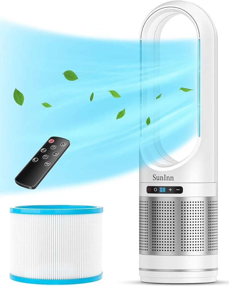 Amazon | 扇風機 タワーファン 80°自動首振り 扇風機 羽根なし 空気