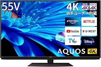 Amazon | シャープ 55V型 4K 液晶 テレビ AQUOS 4T-C55EN1 N-Black