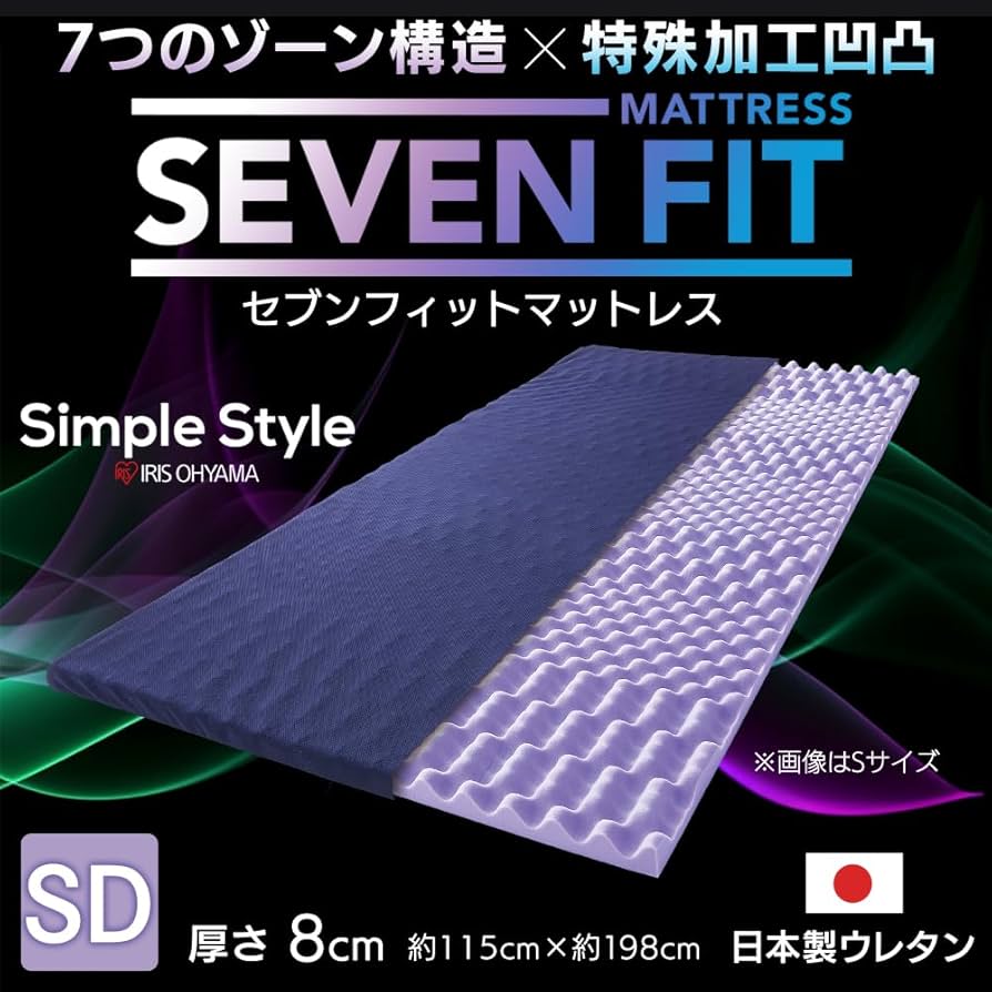 Amazon｜アイリスオーヤマ マットレス セブンフィットマットレス 8cm