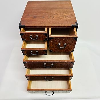 Amazon.co.jp: Yamakaヤマカ和風箪笥薬棚木工収納家具レトロビンテージ