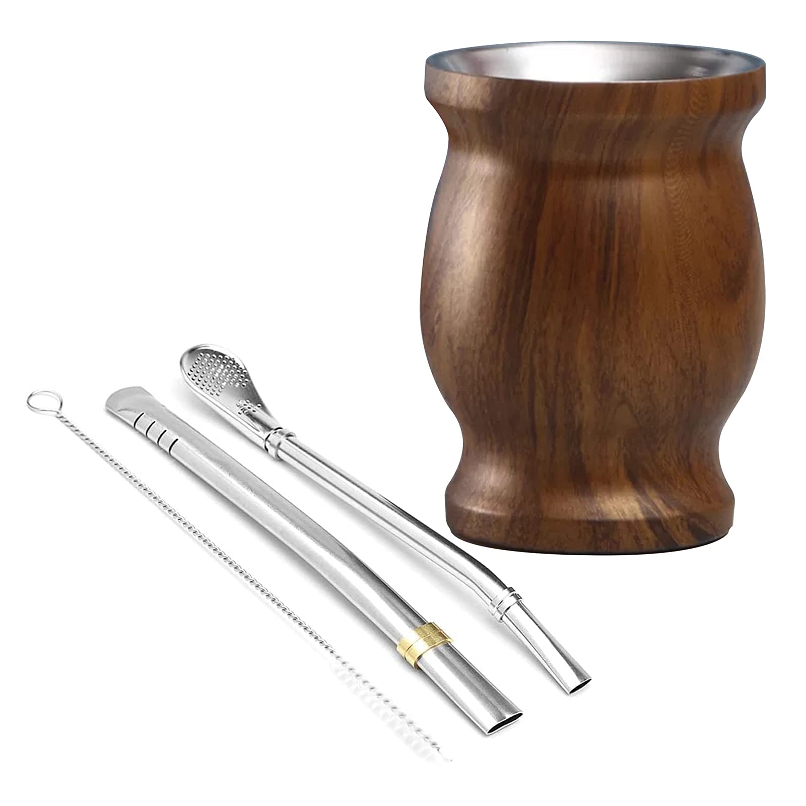 Amazon｜マテ茶カップ ステンレス製 アルゼンチン230ml マテゴード