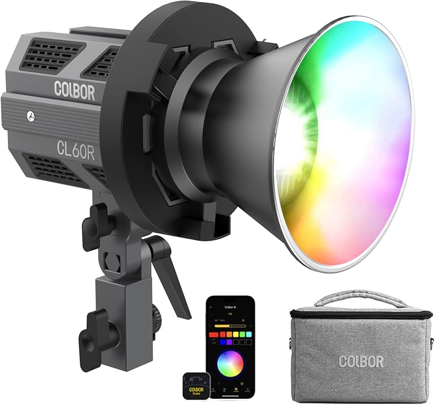 Amazon.com : COLBOR CL60R COB Video Light, RGBWW 65W Full Color